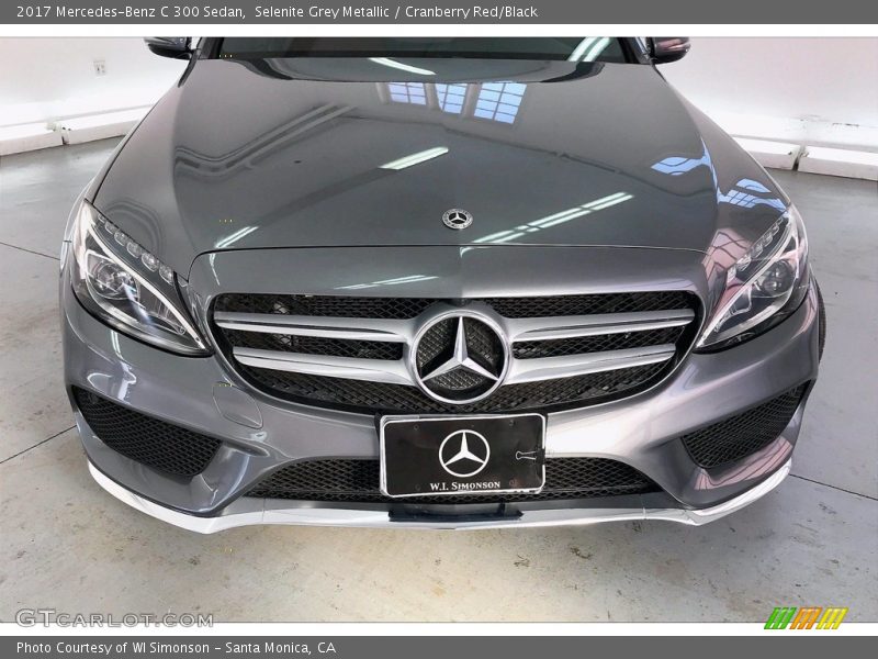 Selenite Grey Metallic / Cranberry Red/Black 2017 Mercedes-Benz C 300 Sedan