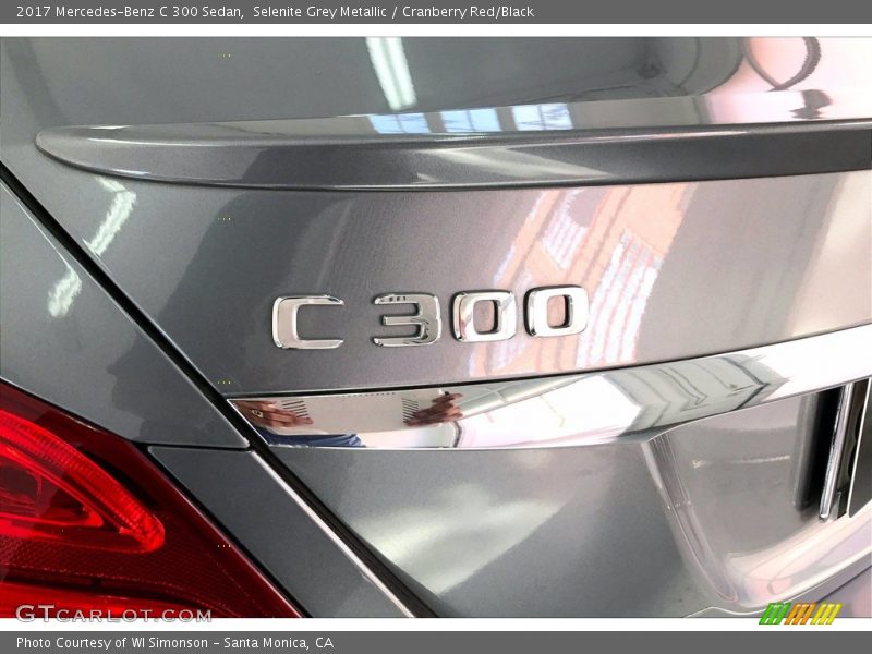 Selenite Grey Metallic / Cranberry Red/Black 2017 Mercedes-Benz C 300 Sedan