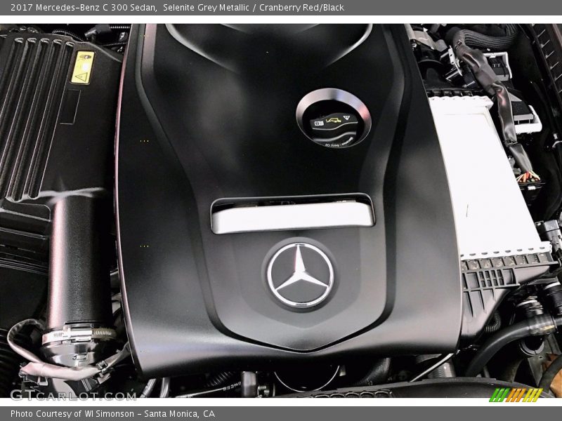 Selenite Grey Metallic / Cranberry Red/Black 2017 Mercedes-Benz C 300 Sedan
