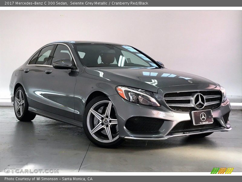 Selenite Grey Metallic / Cranberry Red/Black 2017 Mercedes-Benz C 300 Sedan