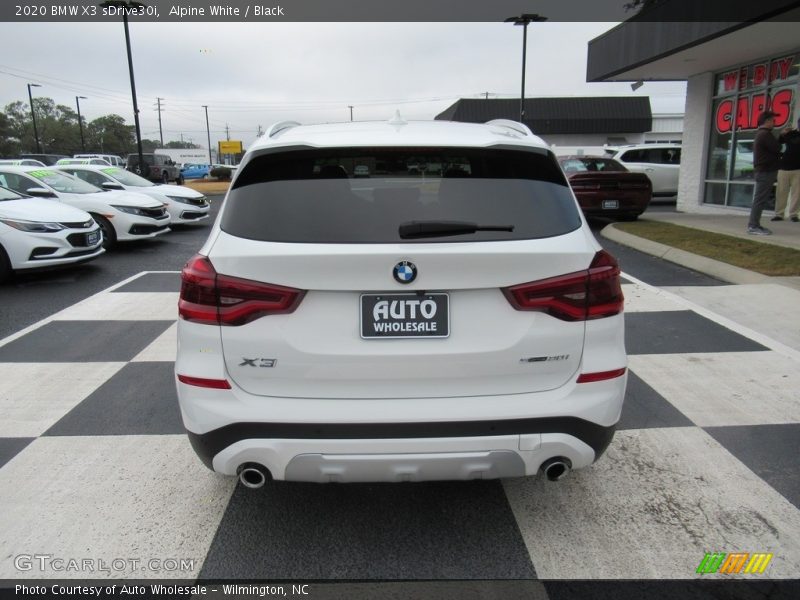 Alpine White / Black 2020 BMW X3 sDrive30i