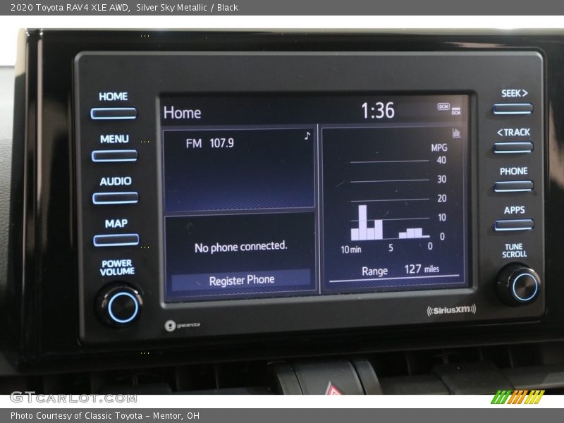 Silver Sky Metallic / Black 2020 Toyota RAV4 XLE AWD