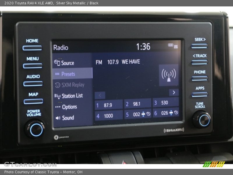 Silver Sky Metallic / Black 2020 Toyota RAV4 XLE AWD