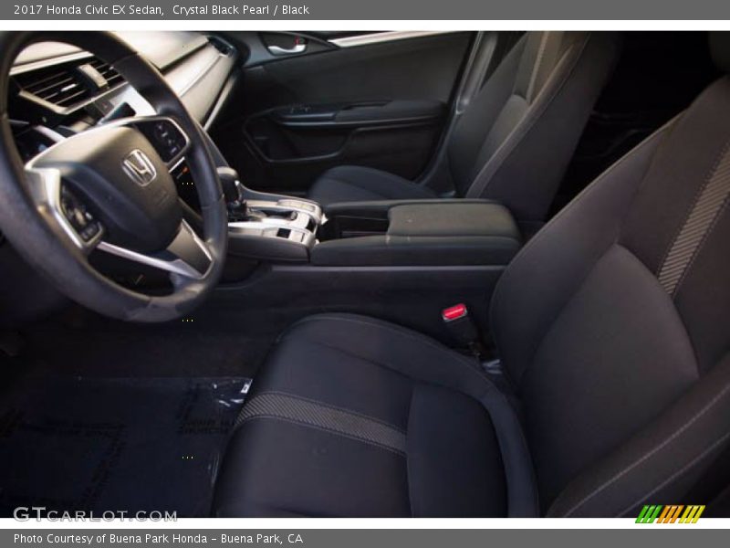 Crystal Black Pearl / Black 2017 Honda Civic EX Sedan