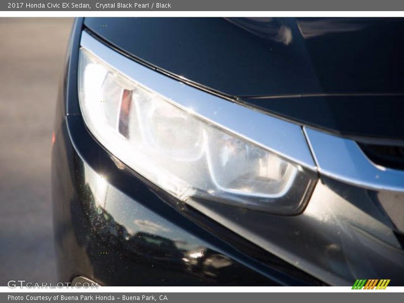 Crystal Black Pearl / Black 2017 Honda Civic EX Sedan