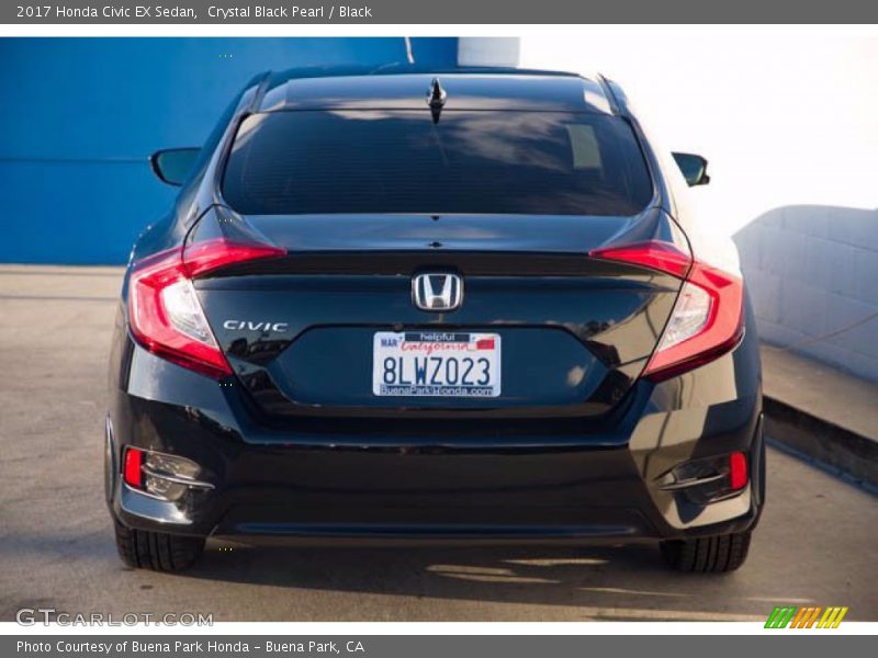 Crystal Black Pearl / Black 2017 Honda Civic EX Sedan