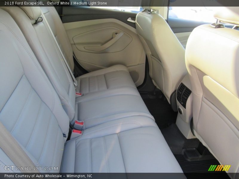 Oxford White / Medium Light Stone 2018 Ford Escape SEL