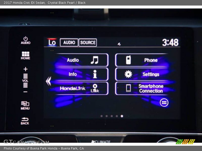 Crystal Black Pearl / Black 2017 Honda Civic EX Sedan