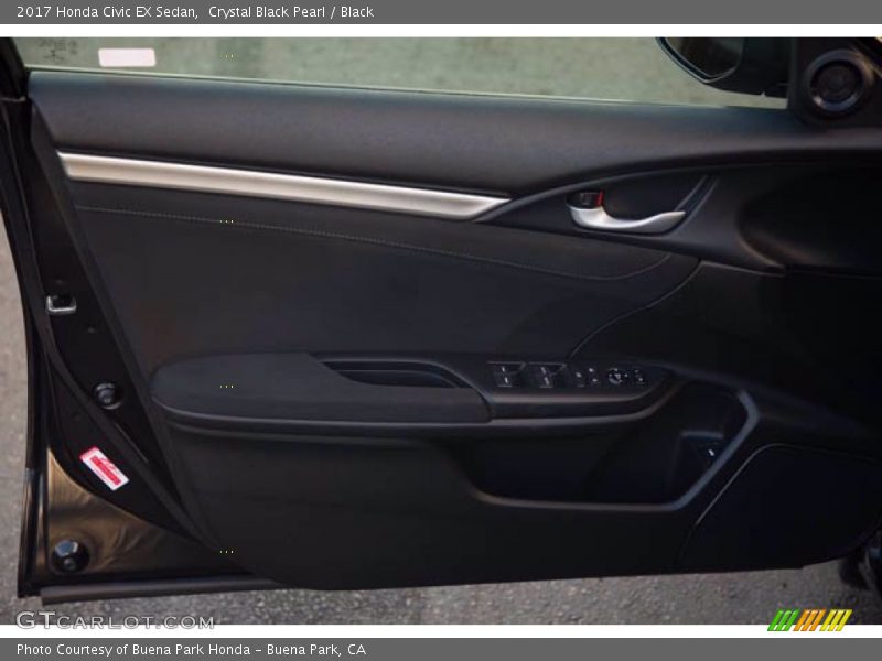 Crystal Black Pearl / Black 2017 Honda Civic EX Sedan