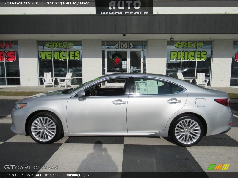 Silver Lining Metallic / Black 2014 Lexus ES 350
