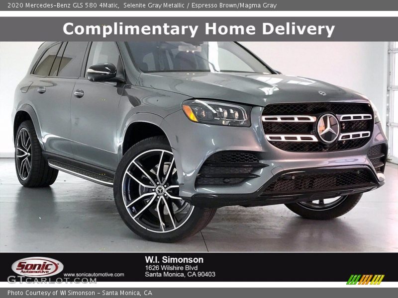 Selenite Gray Metallic / Espresso Brown/Magma Gray 2020 Mercedes-Benz GLS 580 4Matic