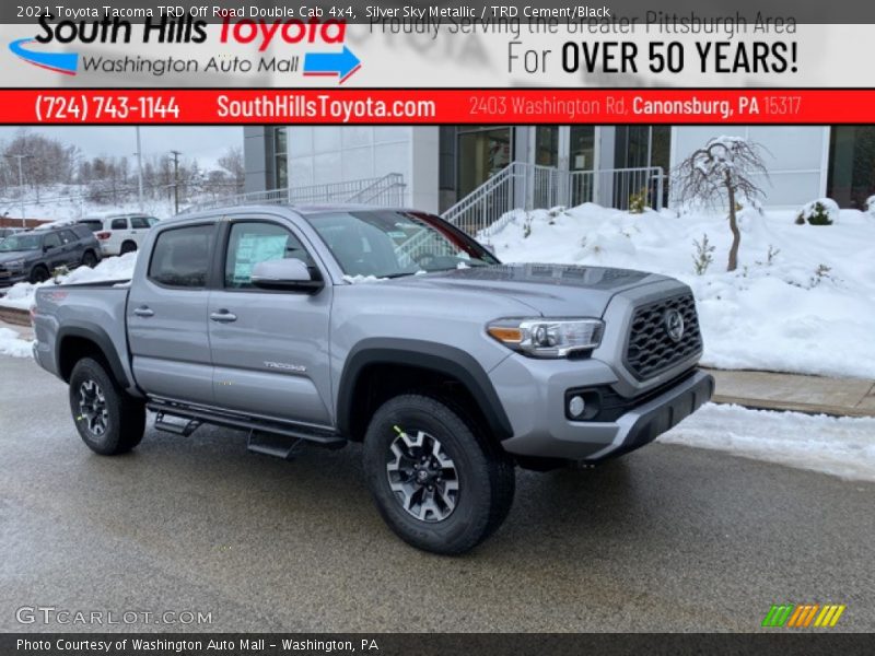 Silver Sky Metallic / TRD Cement/Black 2021 Toyota Tacoma TRD Off Road Double Cab 4x4
