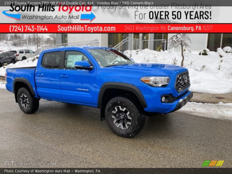 Voodoo Blue / TRD Cement/Black 2021 Toyota Tacoma TRD Off Road Double Cab 4x4