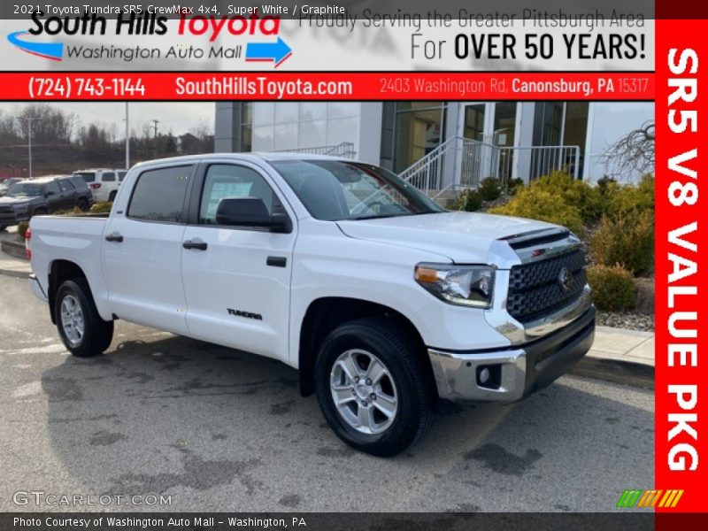 Super White / Graphite 2021 Toyota Tundra SR5 CrewMax 4x4