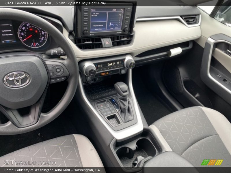 Silver Sky Metallic / Light Gray 2021 Toyota RAV4 XLE AWD