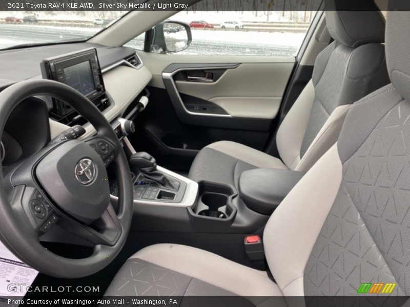 Silver Sky Metallic / Light Gray 2021 Toyota RAV4 XLE AWD
