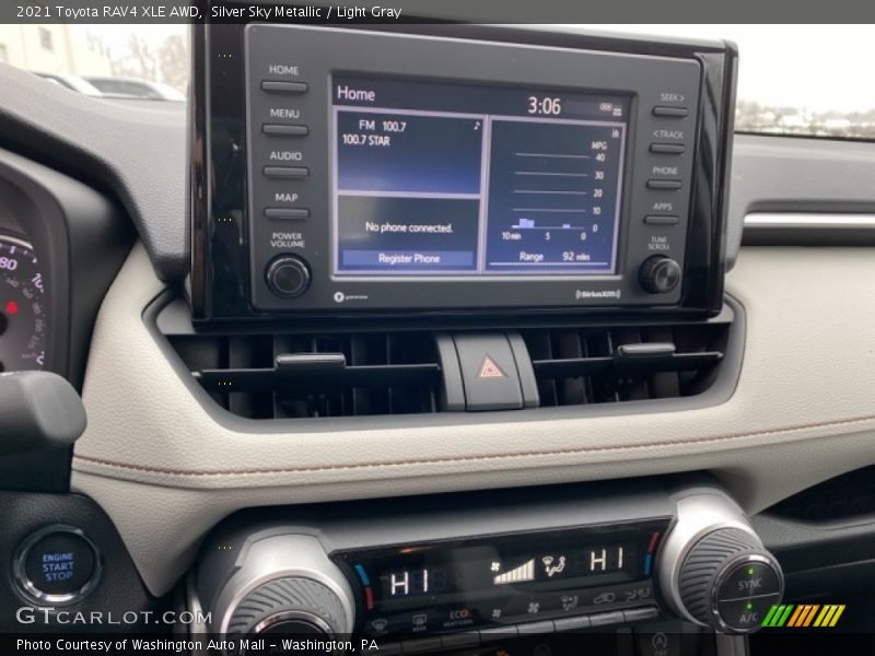Silver Sky Metallic / Light Gray 2021 Toyota RAV4 XLE AWD