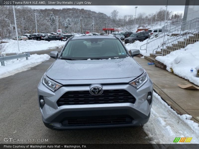 Silver Sky Metallic / Light Gray 2021 Toyota RAV4 XLE AWD