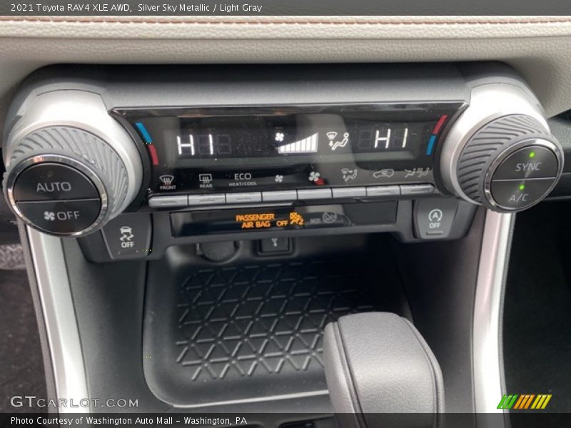 Silver Sky Metallic / Light Gray 2021 Toyota RAV4 XLE AWD