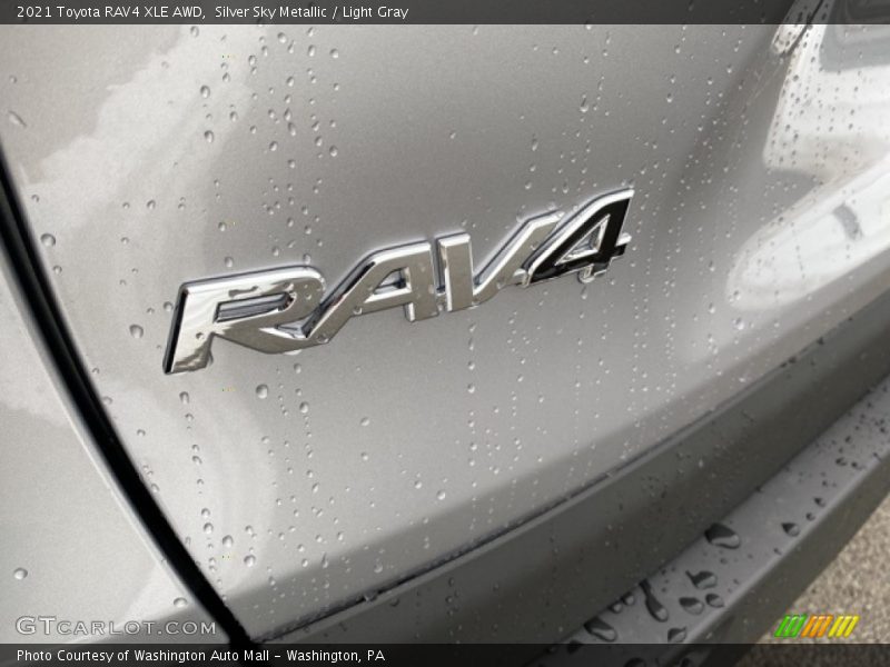 Silver Sky Metallic / Light Gray 2021 Toyota RAV4 XLE AWD