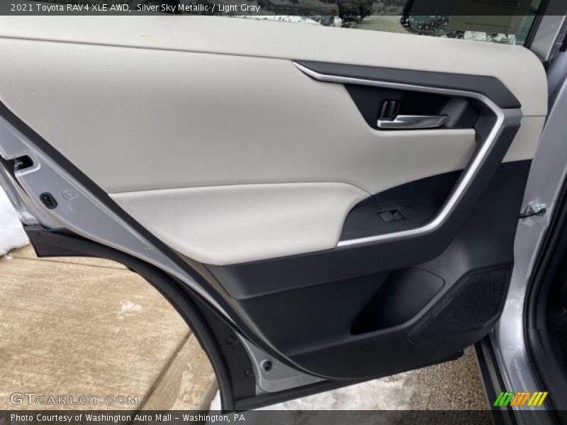 Silver Sky Metallic / Light Gray 2021 Toyota RAV4 XLE AWD