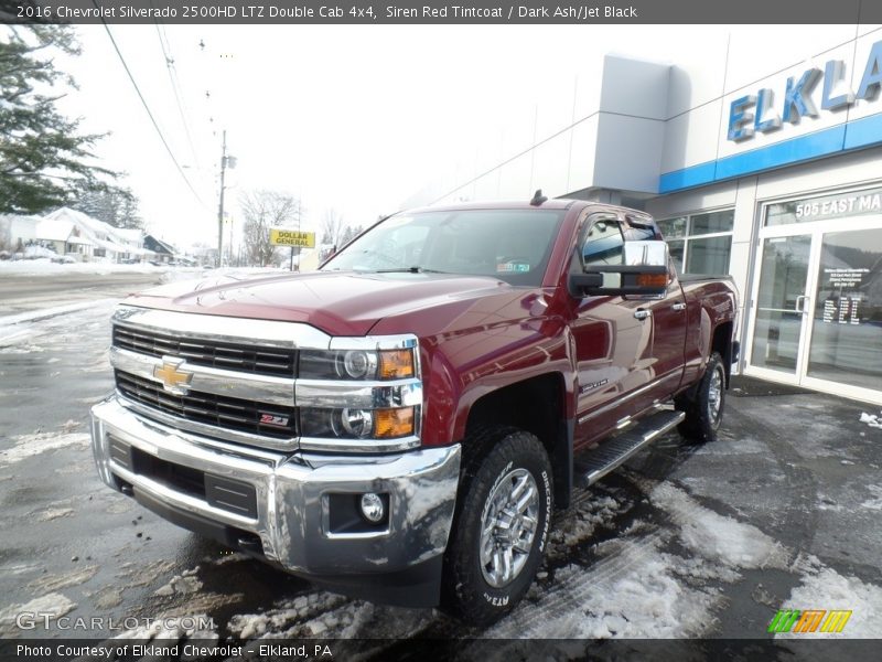 Siren Red Tintcoat / Dark Ash/Jet Black 2016 Chevrolet Silverado 2500HD LTZ Double Cab 4x4