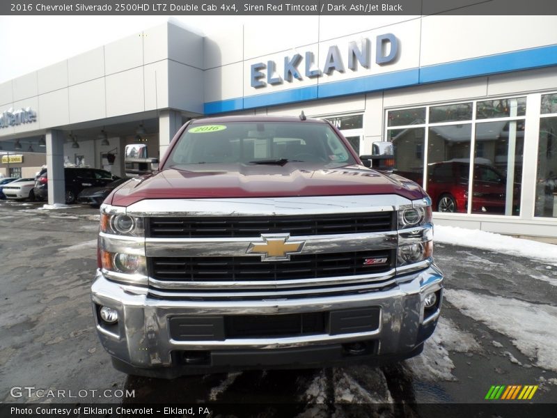 Siren Red Tintcoat / Dark Ash/Jet Black 2016 Chevrolet Silverado 2500HD LTZ Double Cab 4x4