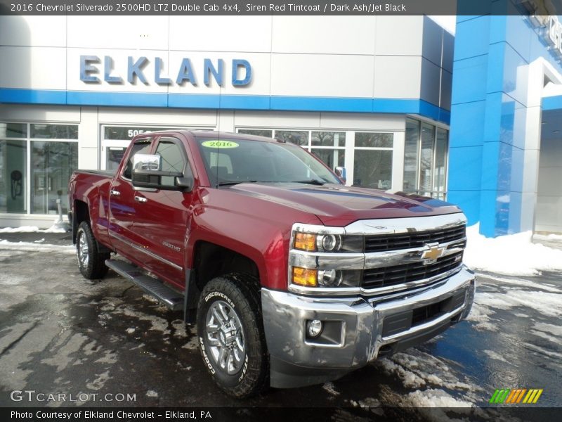Siren Red Tintcoat / Dark Ash/Jet Black 2016 Chevrolet Silverado 2500HD LTZ Double Cab 4x4