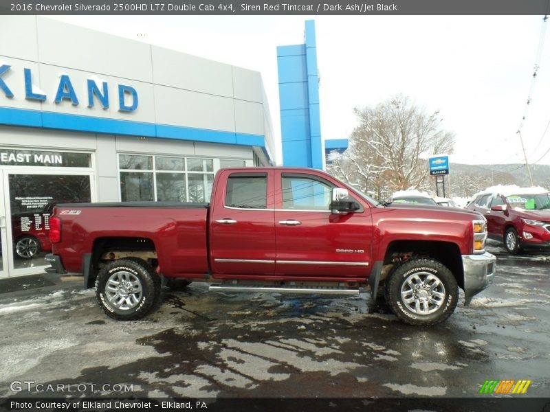 Siren Red Tintcoat / Dark Ash/Jet Black 2016 Chevrolet Silverado 2500HD LTZ Double Cab 4x4