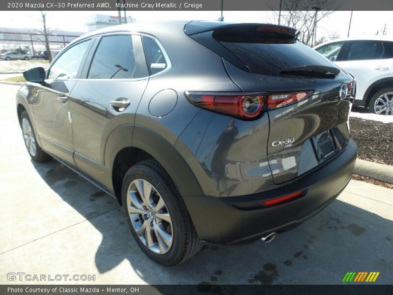 Machine Gray Metallic / Greige 2020 Mazda CX-30 Preferred AWD