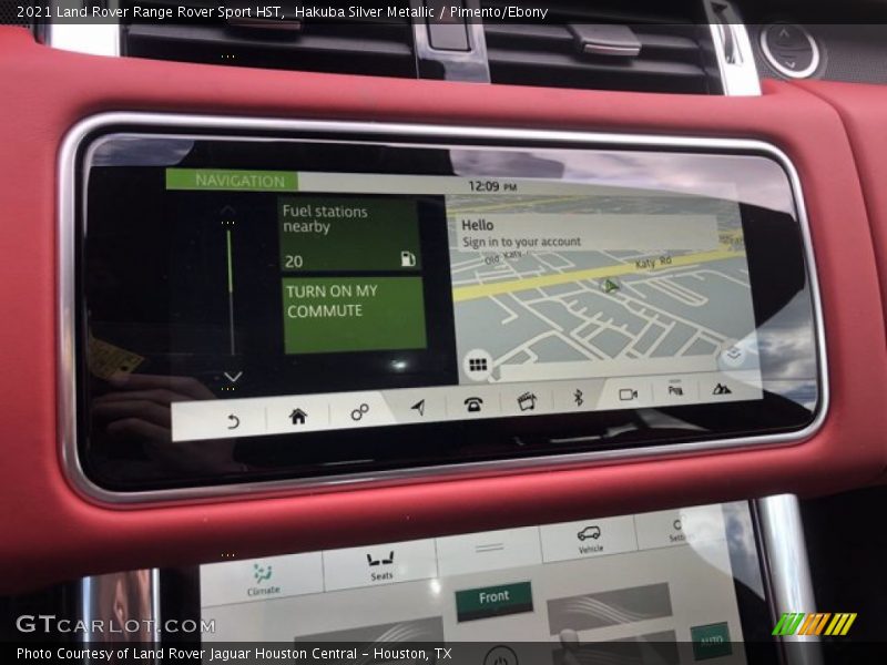 Navigation of 2021 Range Rover Sport HST