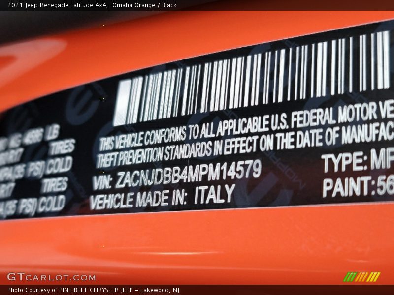 Omaha Orange / Black 2021 Jeep Renegade Latitude 4x4