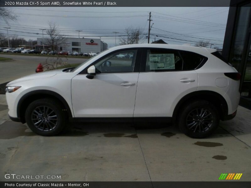 Snowflake White Pearl / Black 2020 Mazda CX-5 Sport AWD