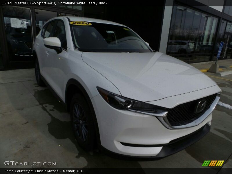 Snowflake White Pearl / Black 2020 Mazda CX-5 Sport AWD