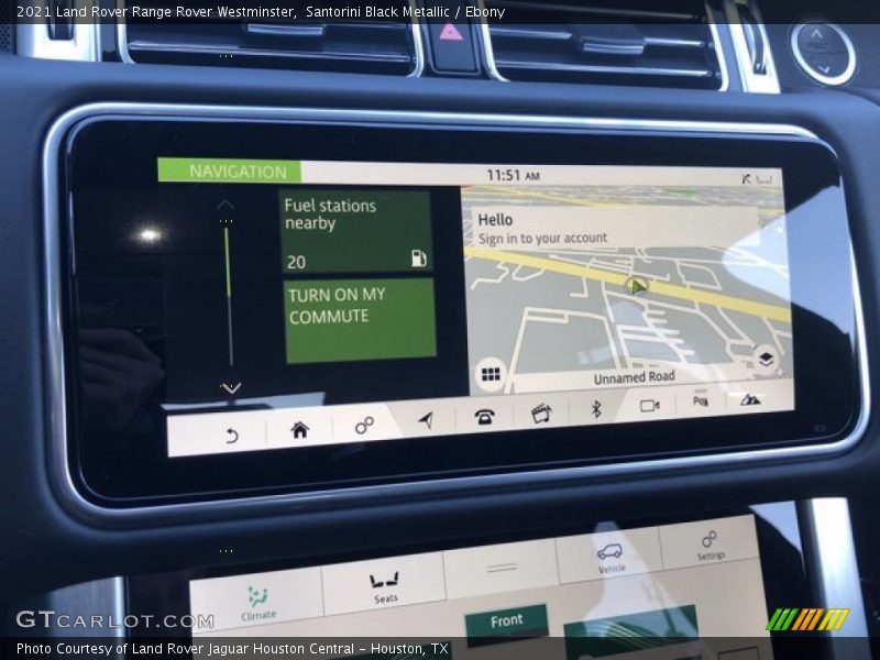 Navigation of 2021 Range Rover Westminster