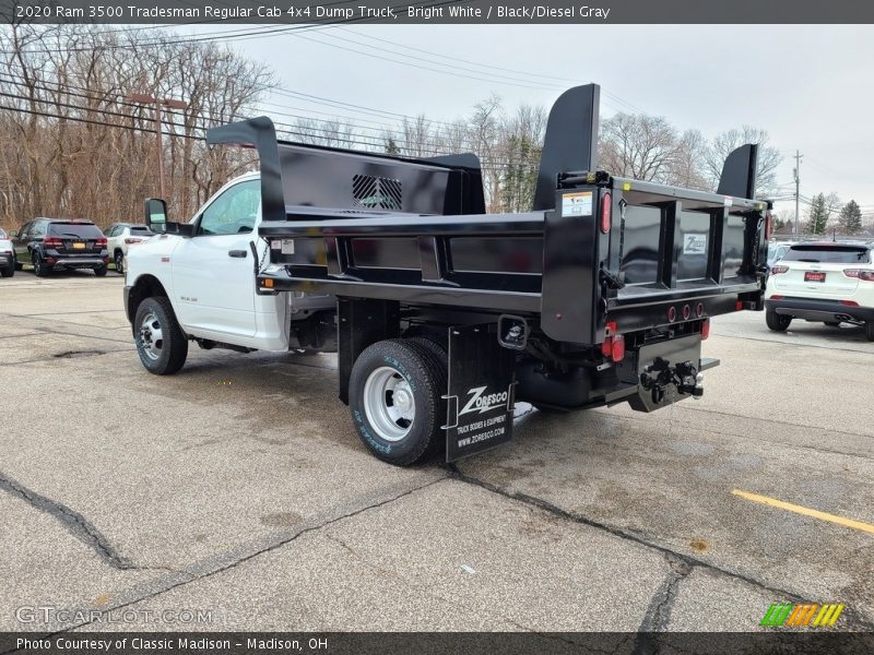 Bright White / Black/Diesel Gray 2020 Ram 3500 Tradesman Regular Cab 4x4 Dump Truck
