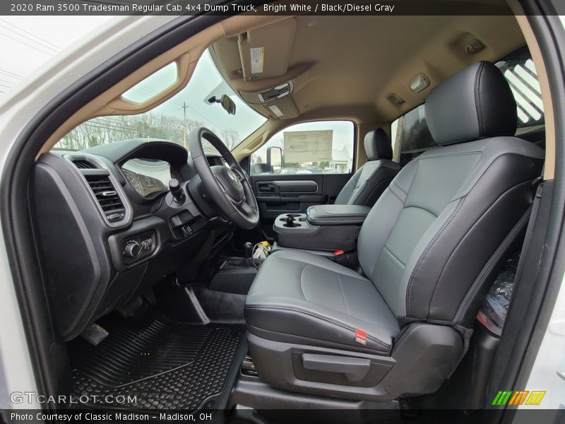  2020 3500 Tradesman Regular Cab 4x4 Dump Truck Black/Diesel Gray Interior