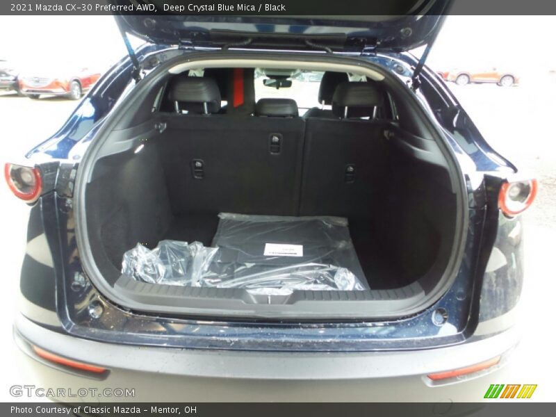 Deep Crystal Blue Mica / Black 2021 Mazda CX-30 Preferred AWD