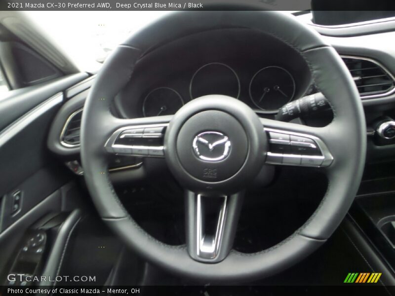Deep Crystal Blue Mica / Black 2021 Mazda CX-30 Preferred AWD