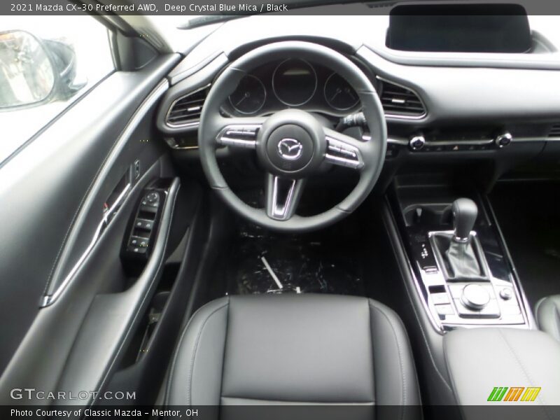 Deep Crystal Blue Mica / Black 2021 Mazda CX-30 Preferred AWD