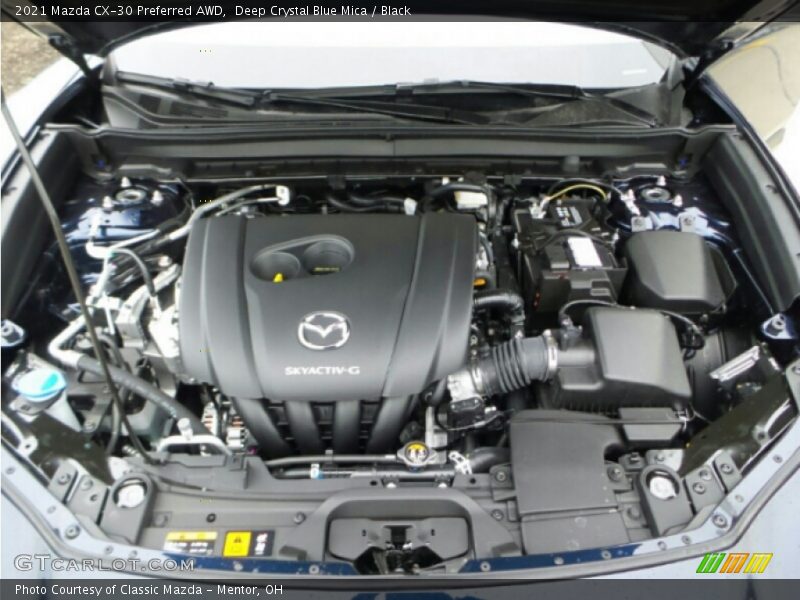Deep Crystal Blue Mica / Black 2021 Mazda CX-30 Preferred AWD