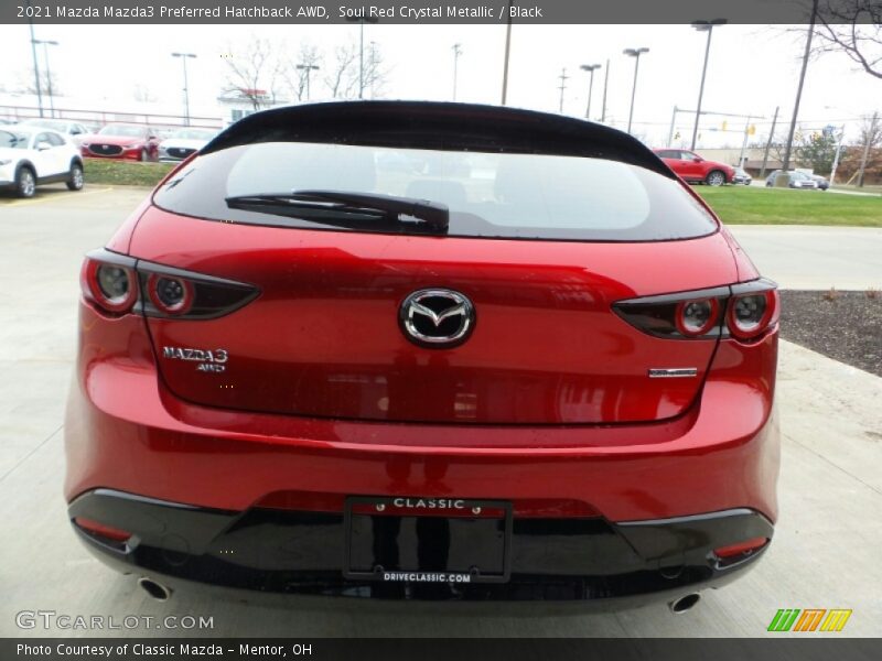 Soul Red Crystal Metallic / Black 2021 Mazda Mazda3 Preferred Hatchback AWD