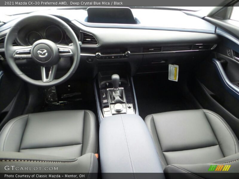 Deep Crystal Blue Mica / Black 2021 Mazda CX-30 Preferred AWD