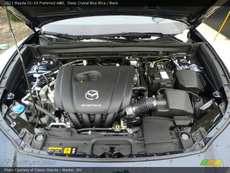 Deep Crystal Blue Mica / Black 2021 Mazda CX-30 Preferred AWD