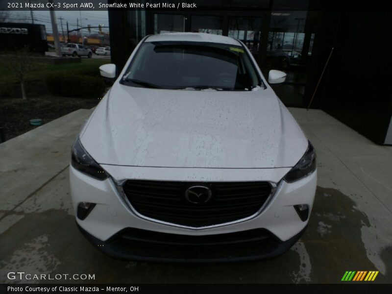 Snowflake White Pearl Mica / Black 2021 Mazda CX-3 Sport AWD