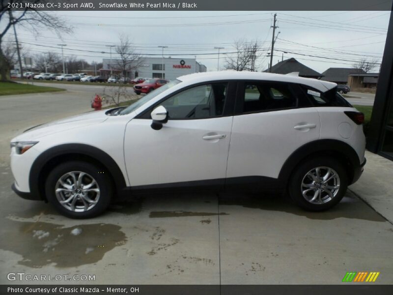 Snowflake White Pearl Mica / Black 2021 Mazda CX-3 Sport AWD