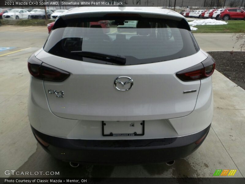 Snowflake White Pearl Mica / Black 2021 Mazda CX-3 Sport AWD