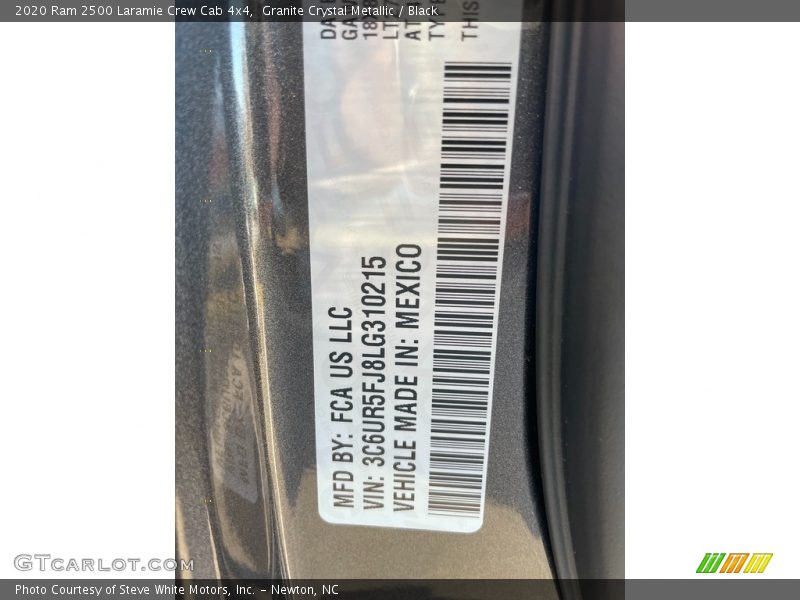 Granite Crystal Metallic / Black 2020 Ram 2500 Laramie Crew Cab 4x4