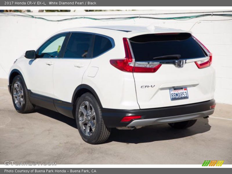 White Diamond Pearl / Black 2017 Honda CR-V EX-L