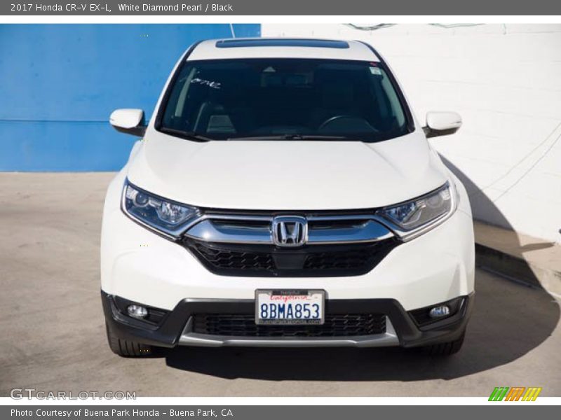 White Diamond Pearl / Black 2017 Honda CR-V EX-L